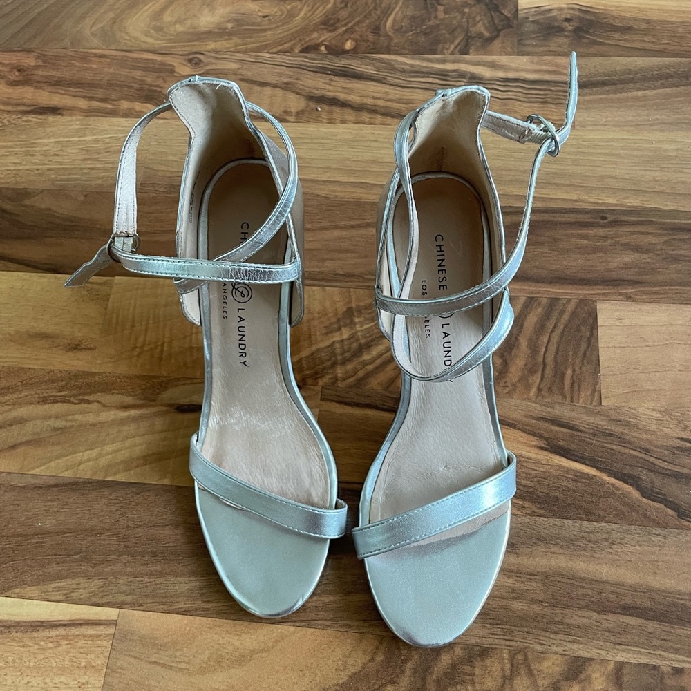 Silver Chinese Laundry Heels!